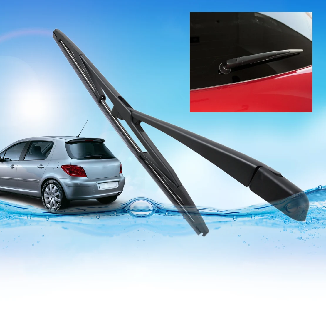 CITALL Car Rear Window Windshield Wiper Arm + Wiper Blade For Peugeot