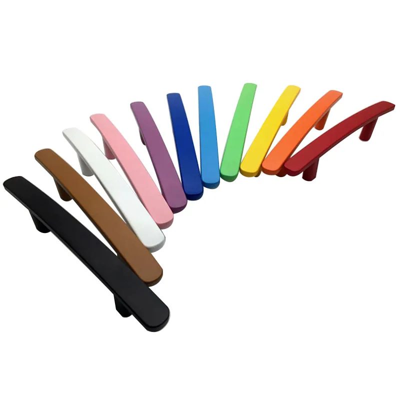 2Pcs Minimalist Style Pitch 76mm Colorful handle Rainbow grip/knob Drawer handle Children's