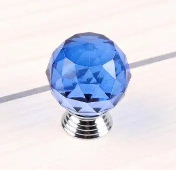 

Transparent Crystal Glass Diamond Handle Spherical Drawer K9 Single Hole Round Zinc Alloy Furniture Kitchen Cabinet Handle