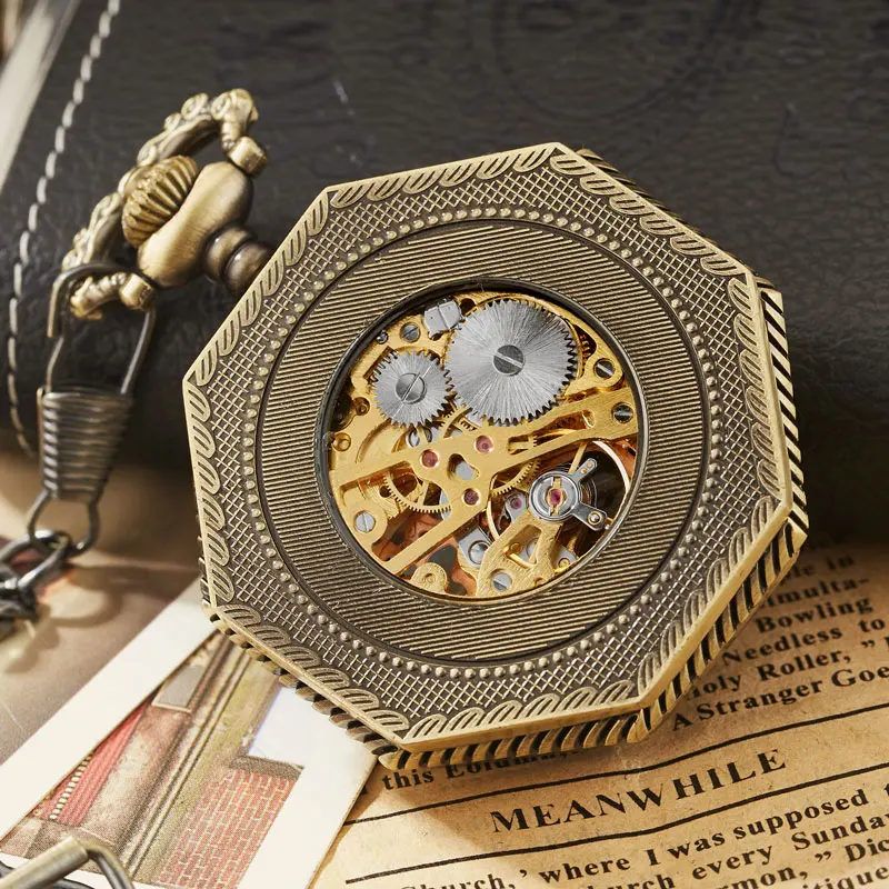 Relógio de Bolso com Corrente FOB Steampunk