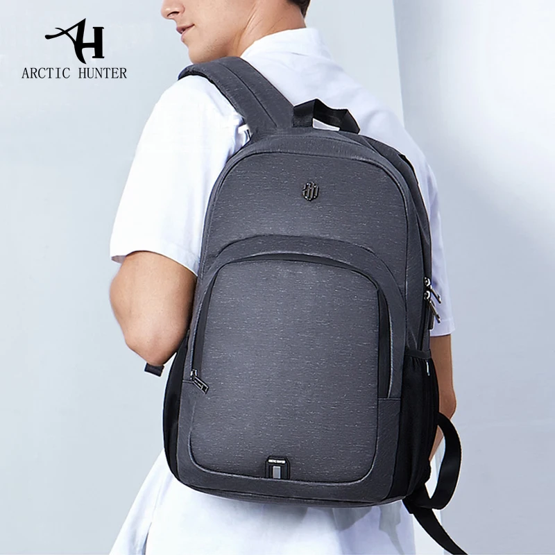 

ARCTIC HUNTER 2019 Laptop Backpack External USB Charge Computer Backpacks Waterproof Bags for Men Women Anti-theft rechargeable