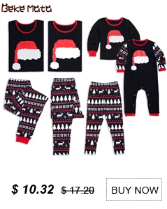 BEKE MATA/семейные рождественские пижамы; Одинаковая одежда с короткими рукавами для мамы и дочки; Семейный комплект одежды из хлопка для папы и сына