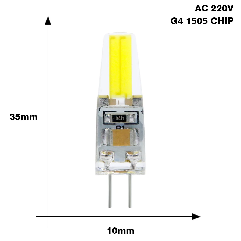 Лампада светодиодный светильник G9 G4 12 В AC DC 220 В 3 Вт 6 Вт 9 Вт Bombillas светодиодный светильник G4 AC 12 В COB светильник для замены точечной люстры G9 ампулы - Испускаемый цвет: G4 COB 1505 220V