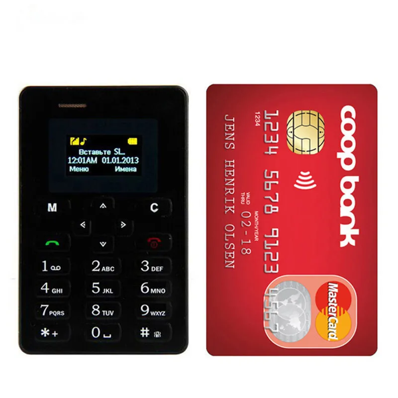 Ультратонкий мобильный телефон Aiek M5 Card Мини карманный студенческий персональный