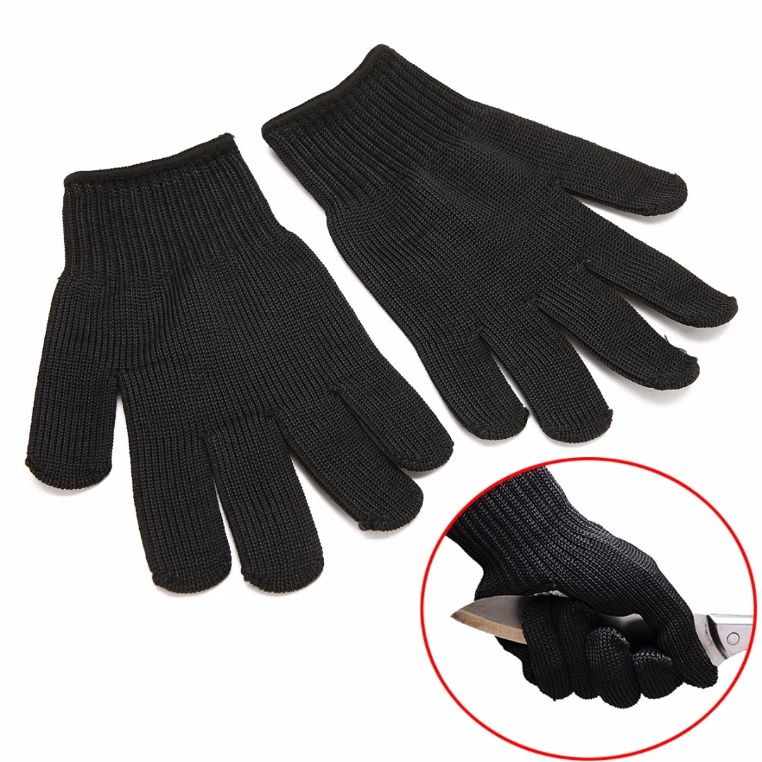 1 пара черные-перчатки для Открытый Рабочая защитная против истирания Tear перчатка безопасности