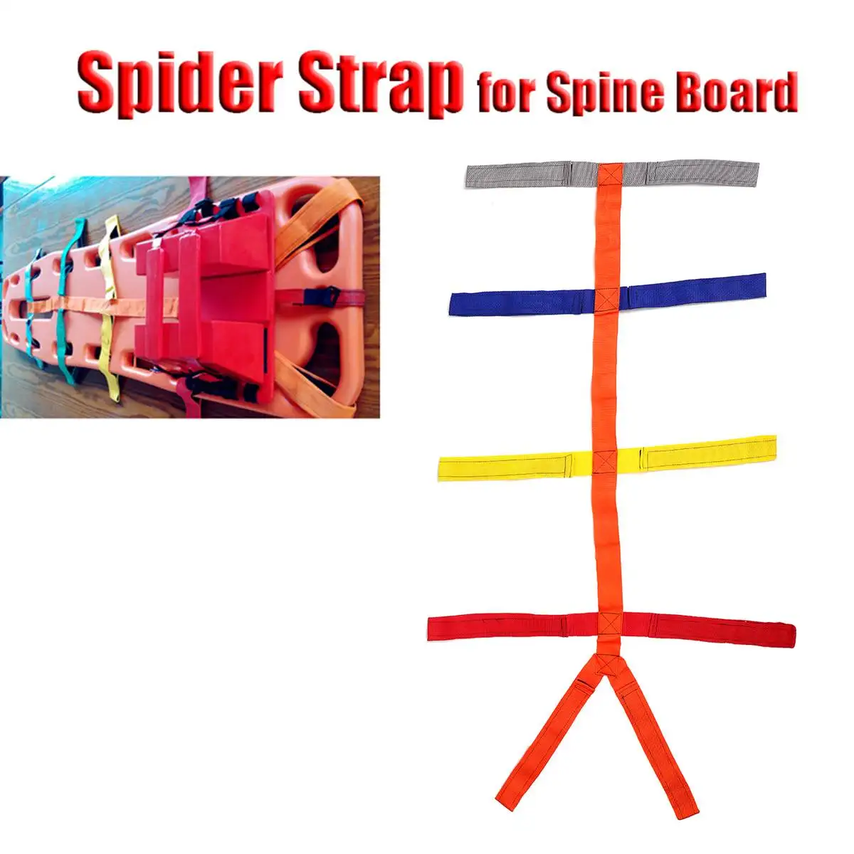 

Adjustable Spine Support Board Immobilization Stretcher Spiders Strap Fixation Spinal Belt Safe Device Personal Care Tool