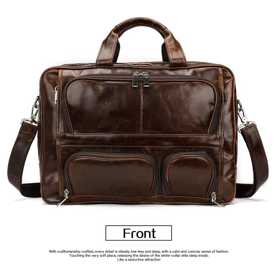 WESTAL мужской портфель из натуральной кожи, мужская сумка-мессенджер, дорожная сумка для ноутбука, мужская Сумка для документов, кожаный деловой портфель 7289