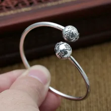 S990 Стерлинговое Серебряные ювелирные изделия Ретро тайский серебряный Для мужчин и Для женщин простой Halo мантра большой Ming проклятие