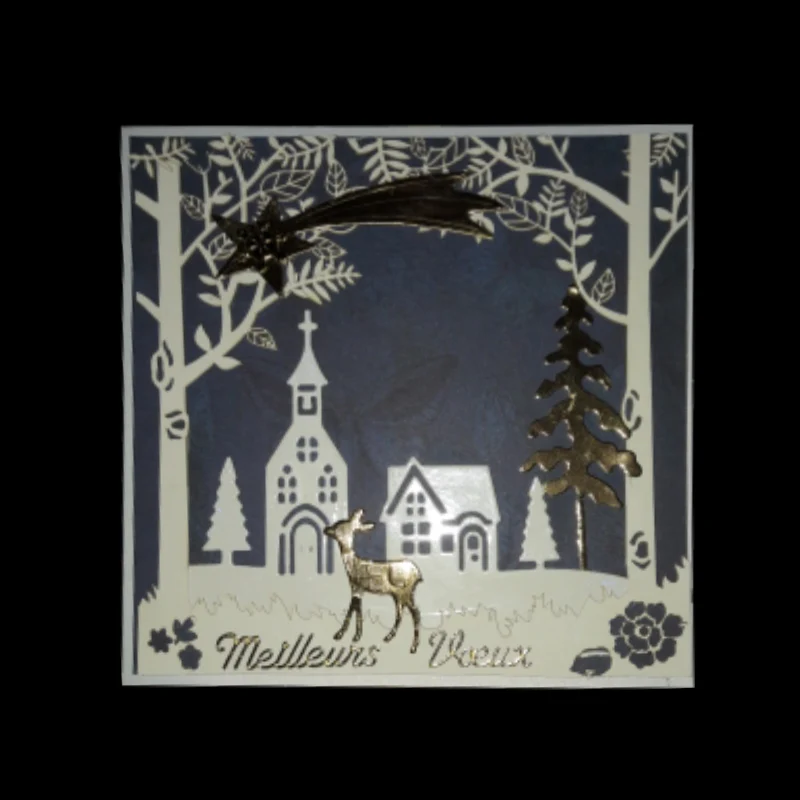 

DIY castle Cutting houses Dies Scrapbooking Card Stencil Metal Cutting Dies Paper Craft Embossing Folder Template