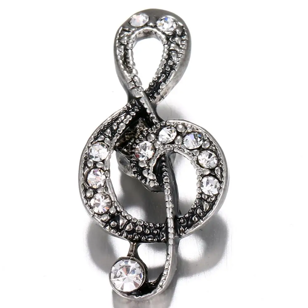 

JaynaLee 20mm Musical notation Ginger Snaps Fit Interchangeable Snap Jewelry for women men gifts GJS8207