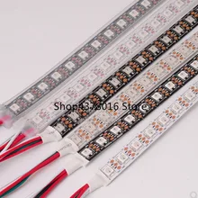 WS2812B 5050 RGB Светодиодные ленты 5 м 150 300 светодиодный s 144 30 светодиодный/м прибор приемно-5 V