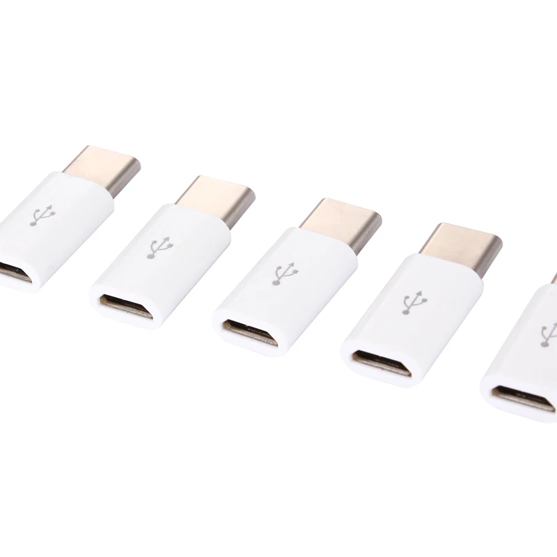 

Hot sale! 10pcs/lot USB 3.1 Type C Male to Micro USB Female Adapter Converter Connector USB-C black and whitel
