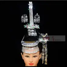 Dong головной убор три набора Miao столовые приборы аксессуары для волос для женщин