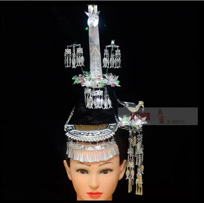 

Dong headdress Three sets Miao silverware Hair accessories for women