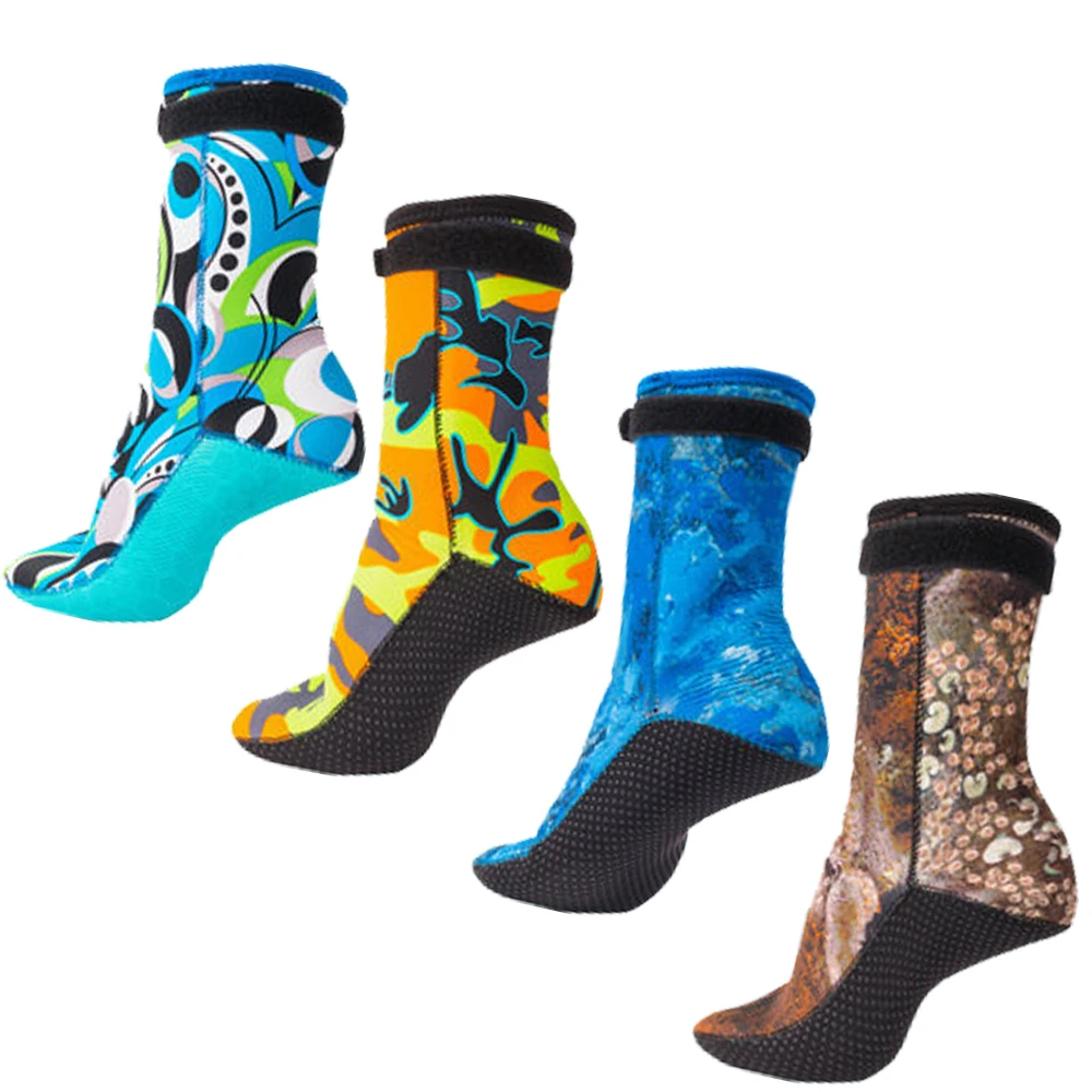 

2019 3mm neoprene Dive socks Non-slip adult Camouflage Scuba Boot Beach shoes swim Wetsuit Snorkeling equipment Aqua Water Sport