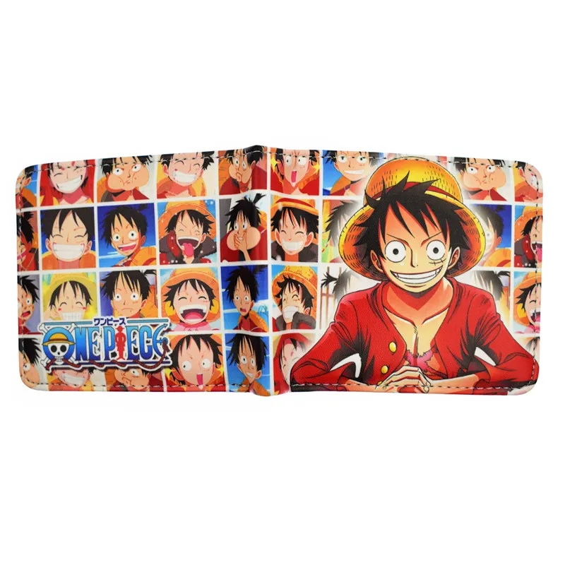 Короткий кошелек из искусственной кожи Luffy Law Ace аниме для молодых с искусственным