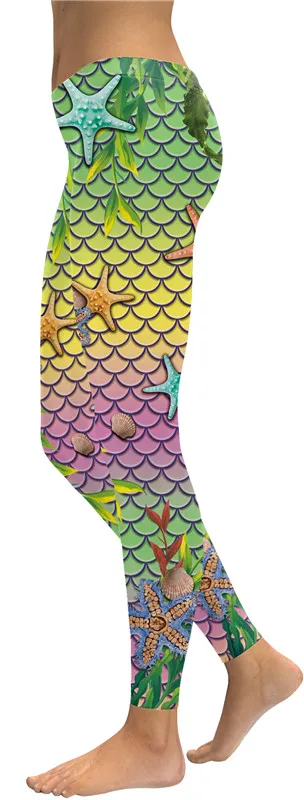 Green mermaid scales legging starfish (3)