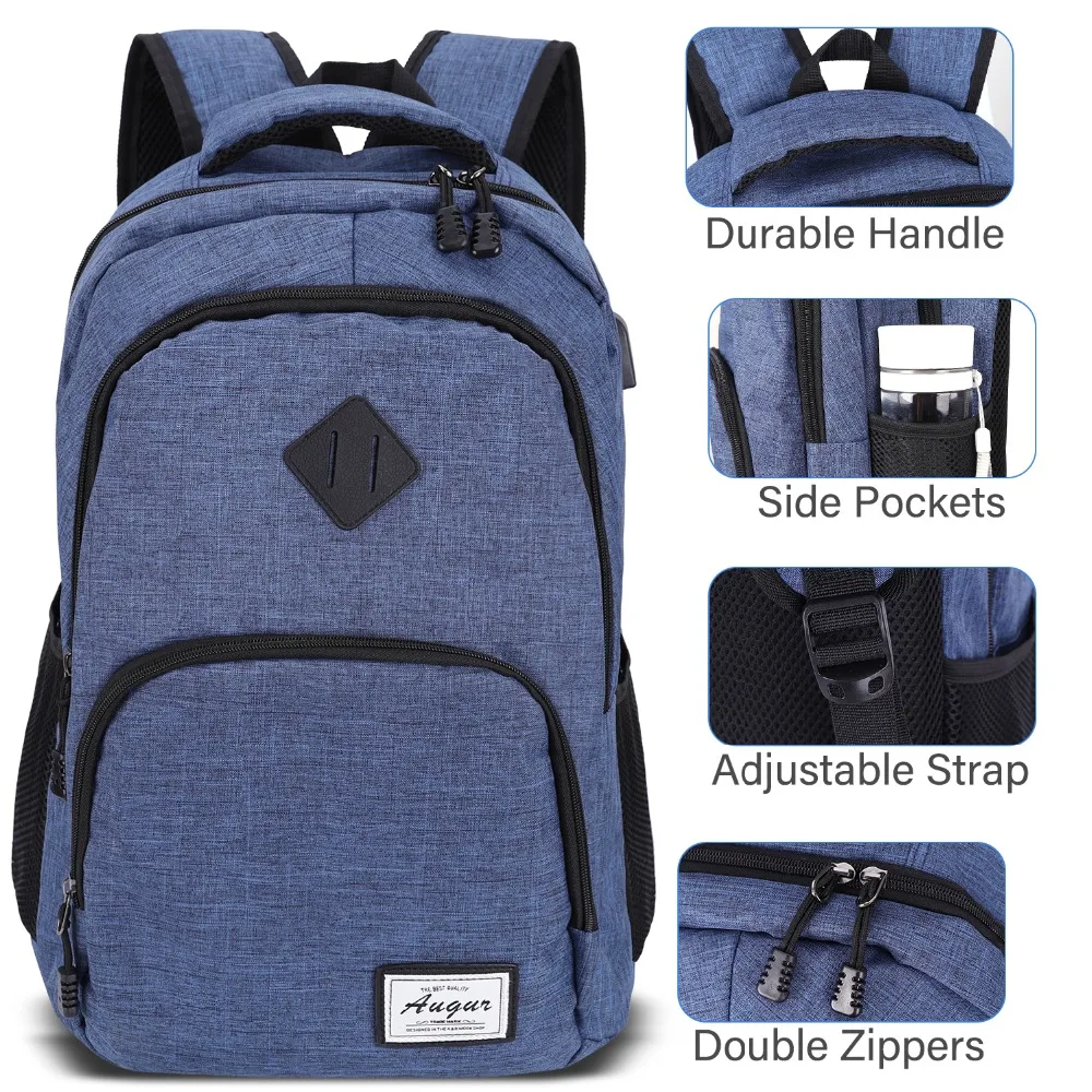 Unisex School Bag Multifunction USB charging Men 15inch Laptop Backpacks For Teenager Fashion Men and Women Travel backpack (9)