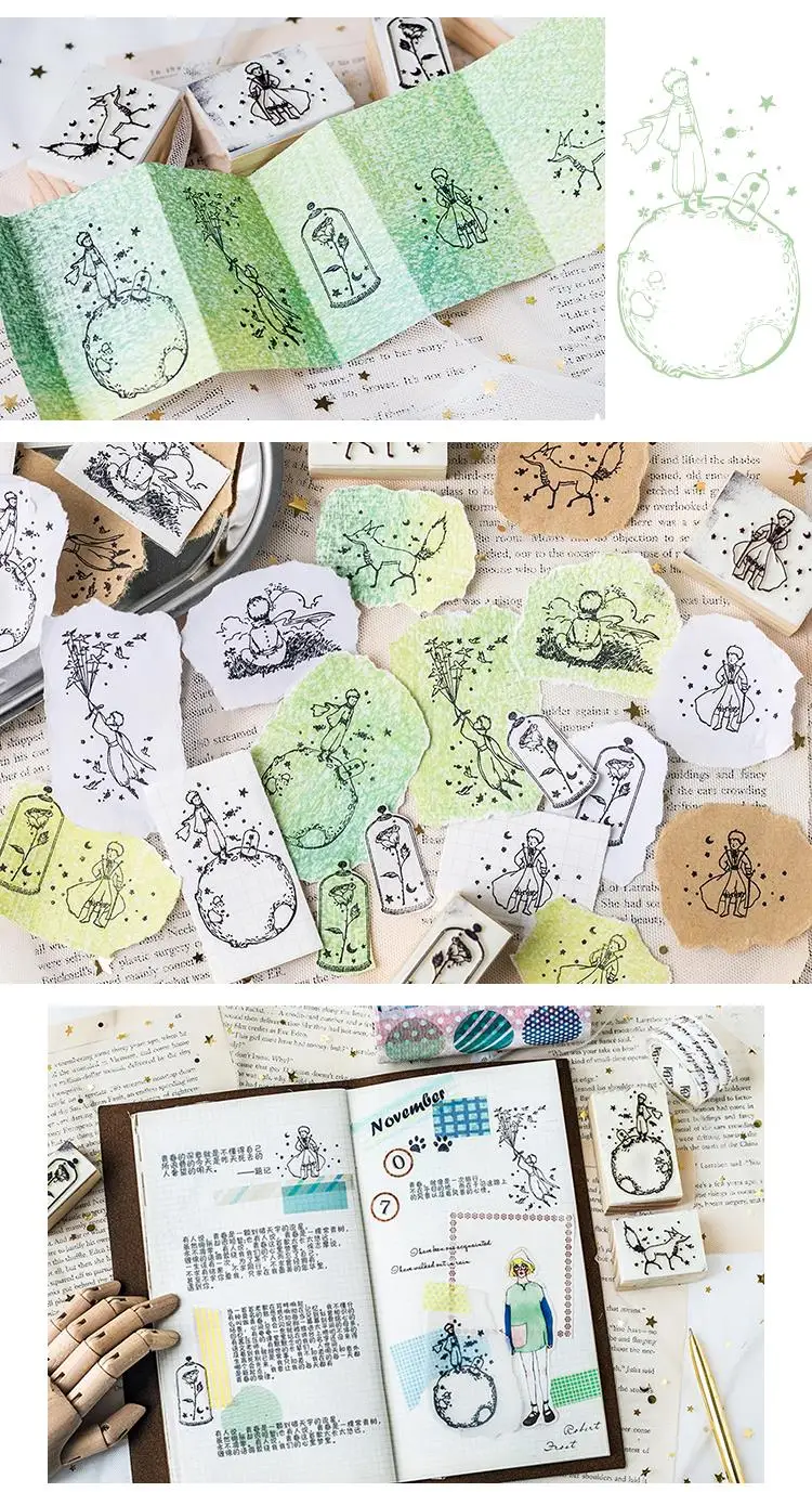 Cute Le Petit Prince decoration stamp wooden rubber stamps for scrapbooking stationery DIY craft standard stamp