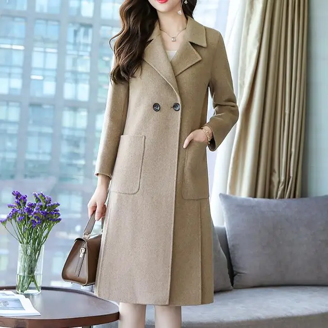 Couture Chart Cachemire De 2018 Avec Double Pour En Garder Manteau Au see grade Chart Hiver See Face Haute Chaud Robe Sobretudo Tempérament wHX4Bxq0