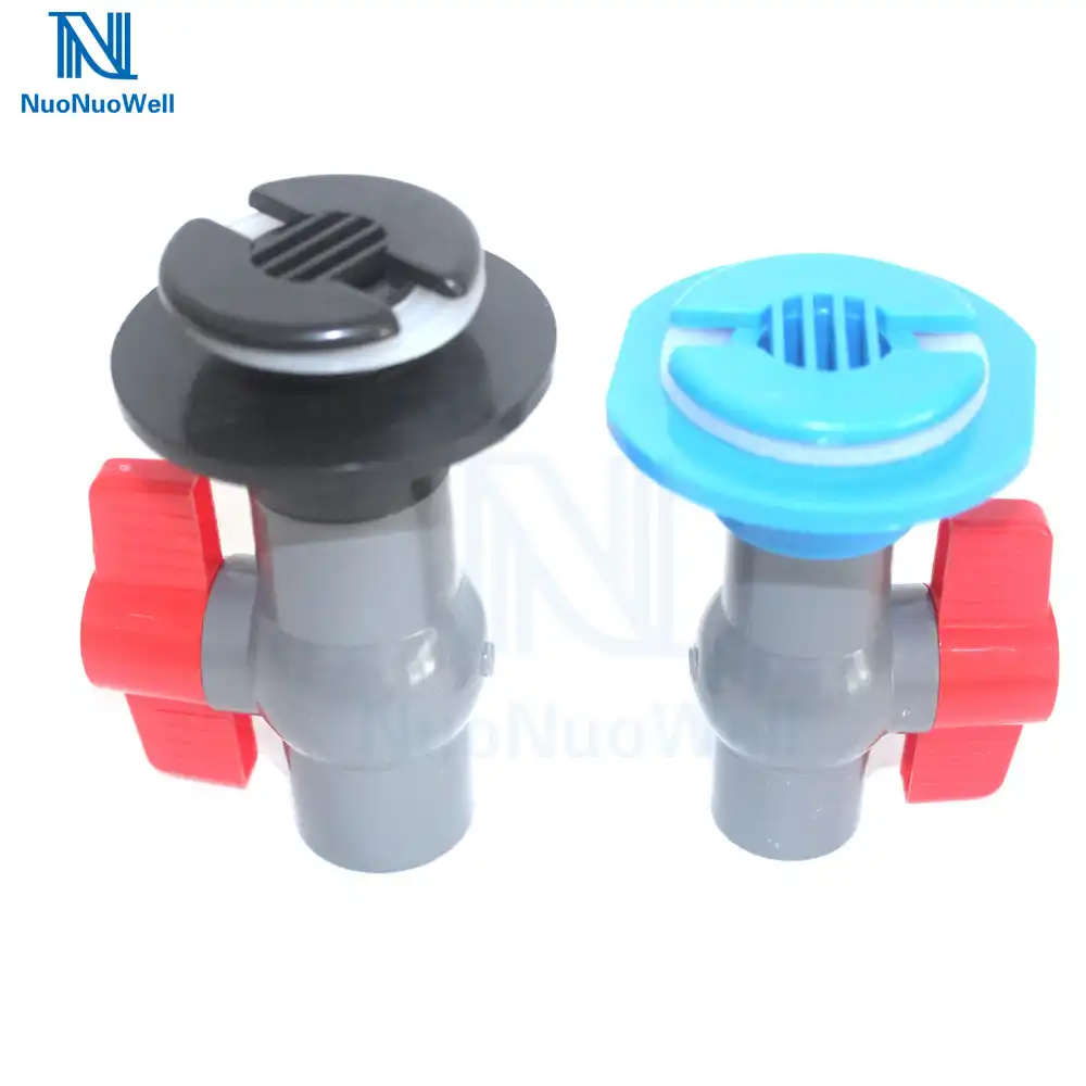 20/25/32mm Blue BulkHead Aquarium Marine Pipe Fitting Connector