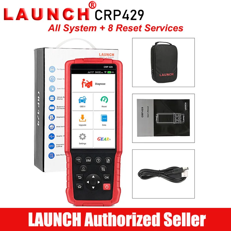 

Launch CRP429 All System OBD2 Car Code Reader Scanner Auto Diagnostic Tool Oil Reset EPB BMS SAS DPF Injector Coding IMMO