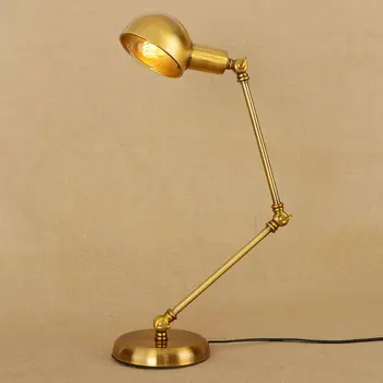 

Retro Loft American Country Rh Edison Style Golden Decoration Individuality Reading Lamp Desk Lights Night Bedroon Table Lamp