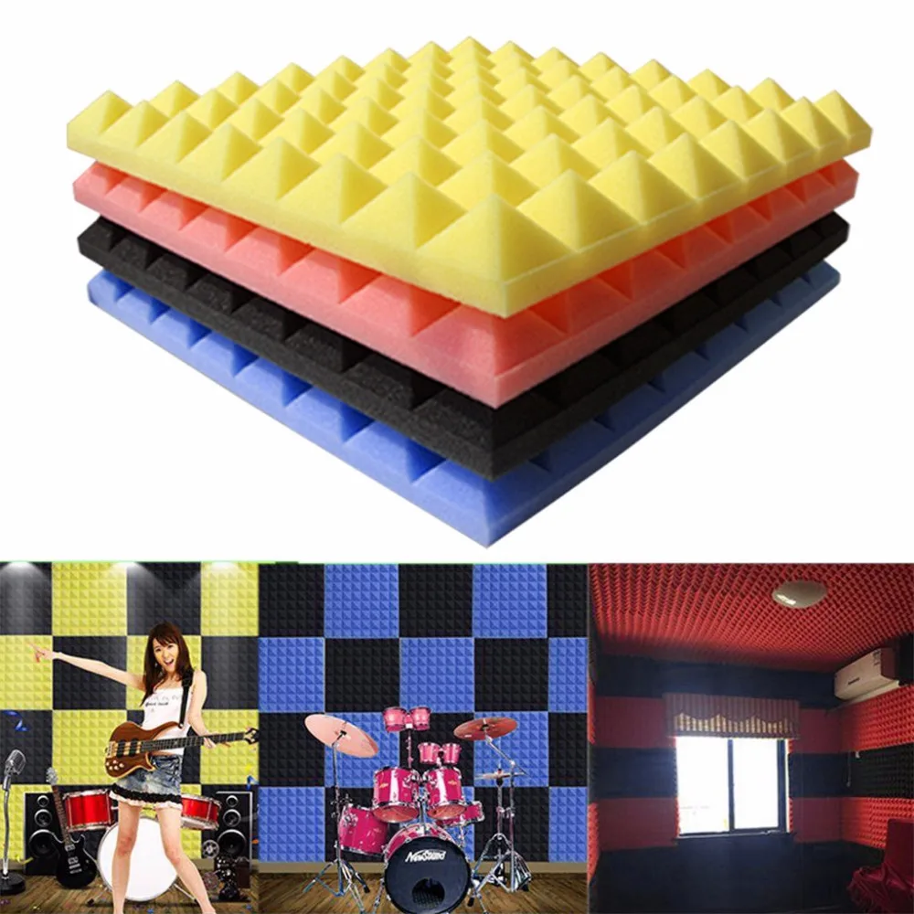 

Acoustic Soundproof Sound Stop Absorption Pyramid Studio Foam 500x500mmx55mm New #L057# new hot