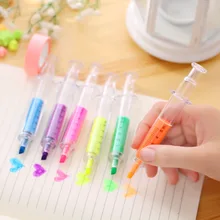 6 цветов на выбор, многоцветная ручка-хайлайтер, Прецизионная скрещенная шприц, канцелярская игла, флуоресцентная акварель