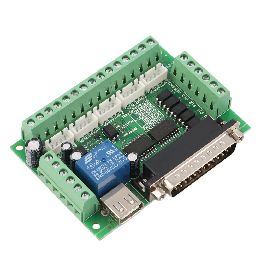 MACH3 5 Axis CNC Breakout Board For Stepper Motor Driver CNC ...