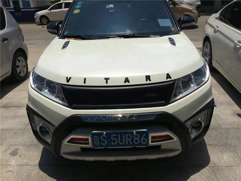 Подходит для гоночных грилей Suzuki Vitara,, 17, 18 лет, углеродное волокно, Refitt, передняя, Центральная, гоночная решетка, крышка, аксессуары, без логотипа автомобиля