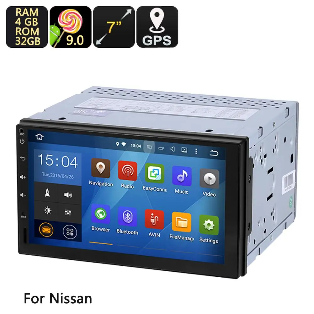 

Universal 2 DIN Car Radio Multimedia Video Player Navigation GPS 7-Inch display Android 9.0.1 Bluetooth FM Radio for Nissan