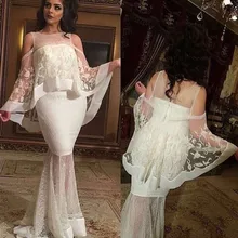 Elegante Spitze Nixe-abschlussball Perlen Pailletten Bodenlangen Prom Party Kleid Vestido Longo Frauen Formale Abendkleider