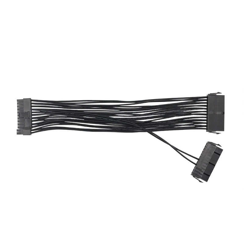 ATX 30cm 24 Pin Dual PSU Power Supply Extension Cable Synchronous Cord for Computer for BTC Mining Miner Litcoin 24Pin 20+4pin