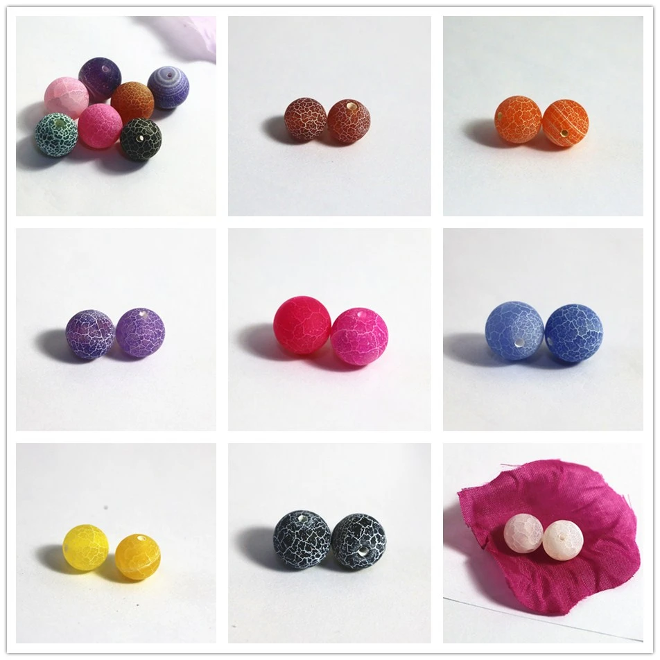 Multicolor weathered agate selection 4mm round loose font b beads b font making charms jewelry 15