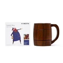 Umweltfreundliche Handcraft DIY Holz Milch Kaffeetasse Jujube Holz Tee tasse Bier Becher Becher w/Griff Wasser Tasse Gute für Gesundheit