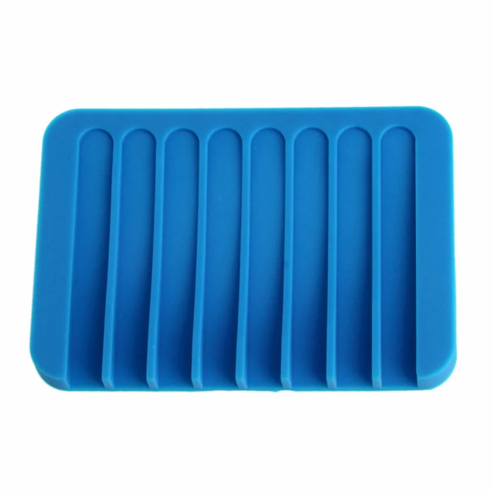

Fashion Soap Box Silicone Flexible Soap Dish Plate Bathroom Soap Holder Soap Box