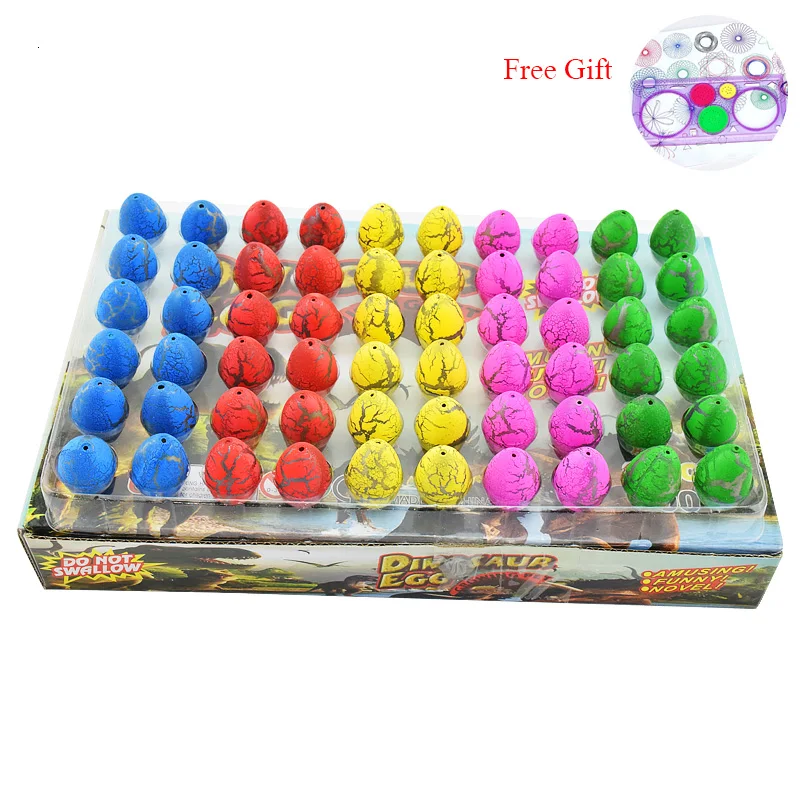 

60pcs/lot Hatching Magic Dinosaur Eggs Toy For Kids Gifts Children Water Hatching Inflation Growing Dino Egg Novelty Gag Toys