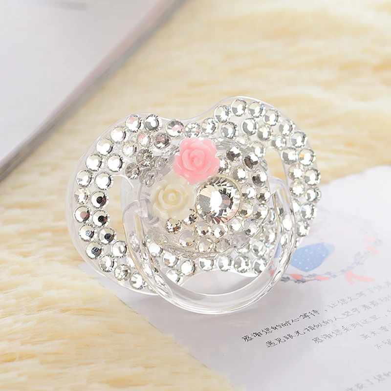 Miyocar Artesanal Brilhante Cristal Strass Bebê Chupeta - Mamilos Manequim Cocka & Clipes 4 Cor 32 Cheap Chupeta