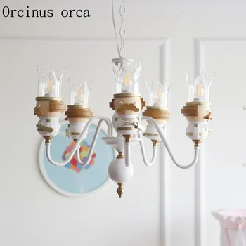 

New Papa ancient king children's lamp American children's room lamp chandelier boy lamp girl's simple bedroom lamp