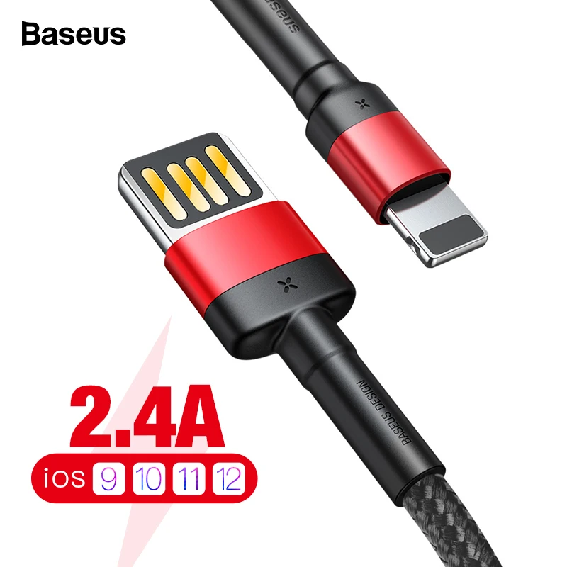 Baseus USB Cable For iPhone XS Max XR X 8 7 6 6s Plus 5 5S SE iPad Pro 2.4A Fast Charging Charger Data Cord Mobile Phone Cables Baseus USB Cable For iPhone XS Max XR X 8 7 6 6s Plus 5 5S SE iPad Pro 2.4A Fast Charging Charger Data Cord Mobile Phone Cables