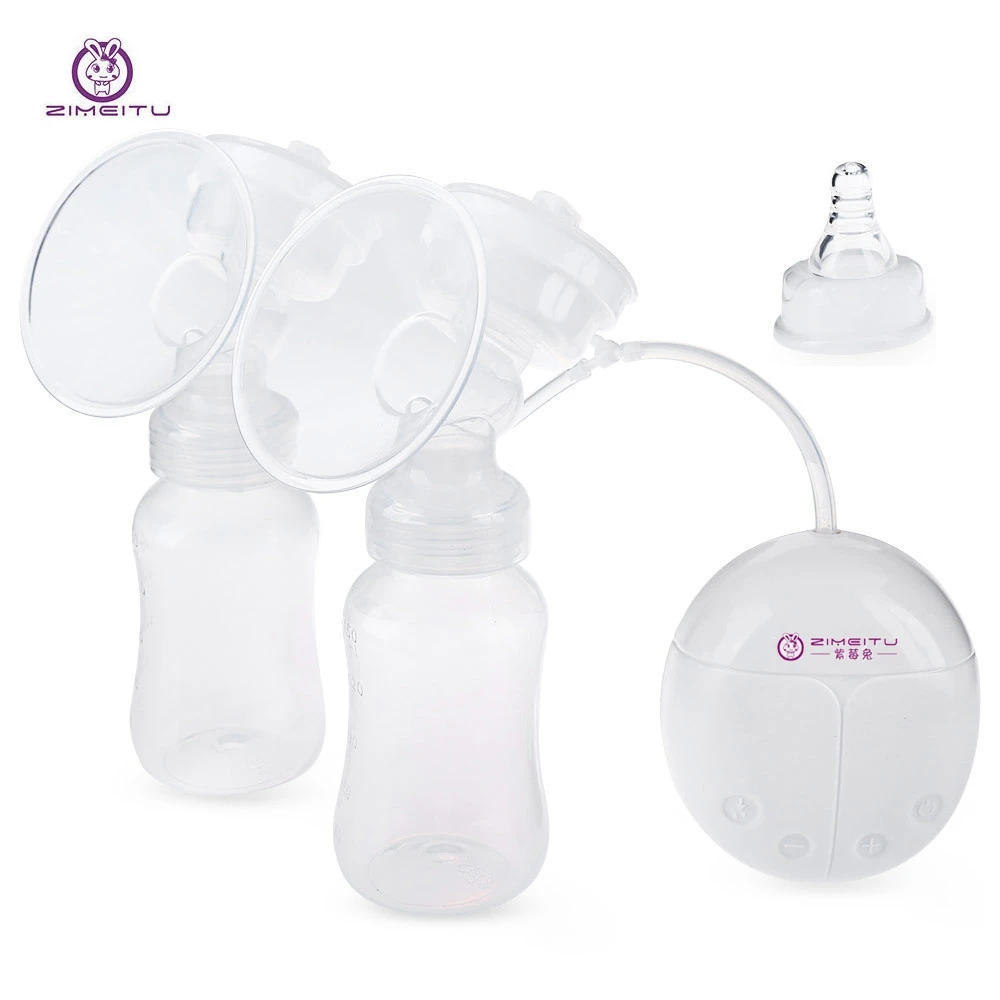 ZIMEITU font b Baby b font Breast Pump BPA Free Electric Double Breast Pump Powerful Nipple