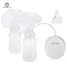 ZIMEITU Baby Breast Pump BPA Free Electric Double Breast Pump Powerful Nipple Suction Breast feeding with Milk Bottle Suckers
