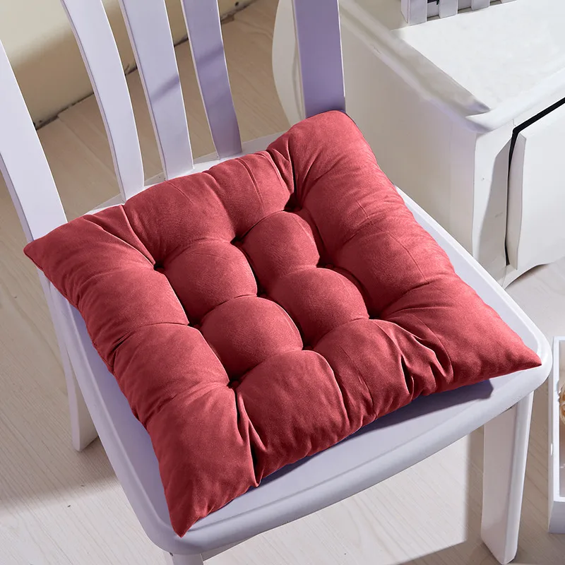 1pc Candy Color Dot Design Square Seat Cushion For Chair, Sofa Decoration Car Living Room Office Chair Back Pillow Cushion Pad