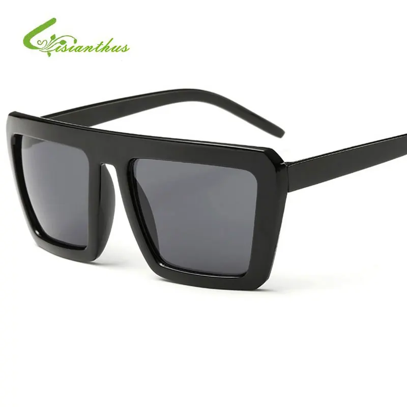 

Fashion Vintage Flat Top Sunglasses Women Men Brand Designer Female Male Big Frame Sun Glasses Women's Square Eyeglasses UV400