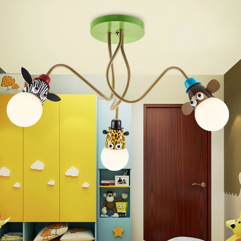 Kinderzimmer Lampe Junge Madchen Zimmer Schlafzimmer Fuhrte Deckenleuchten Nordic Kreative Cartoon Tier Amerikanischen Personlichkeit Deckenleuchte Deckenleuchten Aliexpress