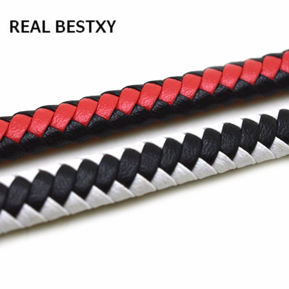Плоский плетеный шнур BESTXY 8 мм * 5 кожаный нить нитка сделай сам изготовление