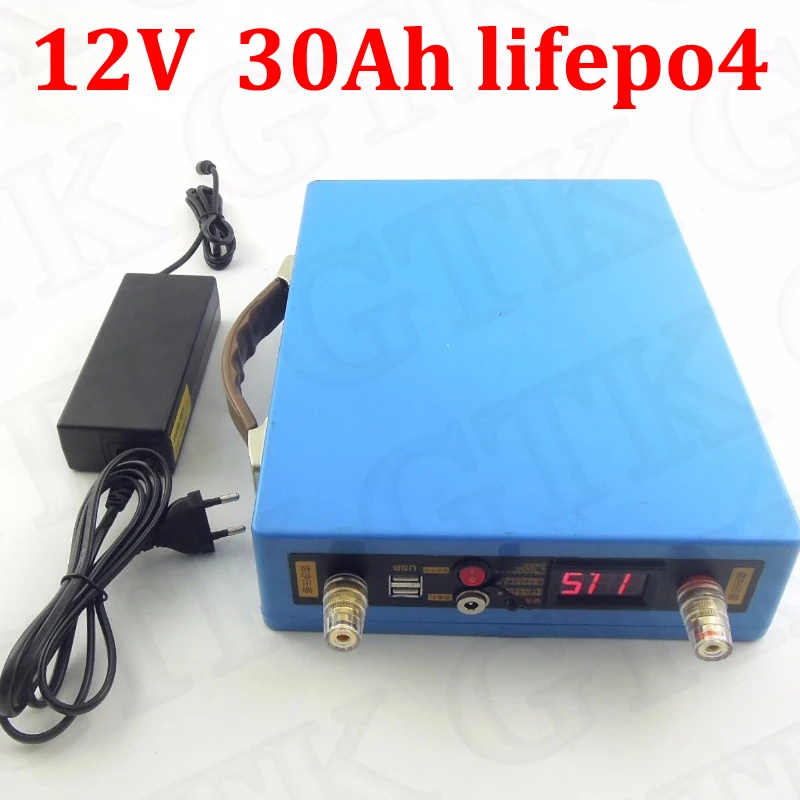 GTK Lifepo4 12v 30ah usb порты для инвертора рыболокатор LED Шахтер безопасности свет