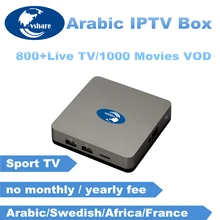 Vshare Арабский IP tv box Поддержка IPTV арабский/Шведский/Африка/французские каналы tv box, бесплатно пожизненный Арабский IP tv Android Smart tv box