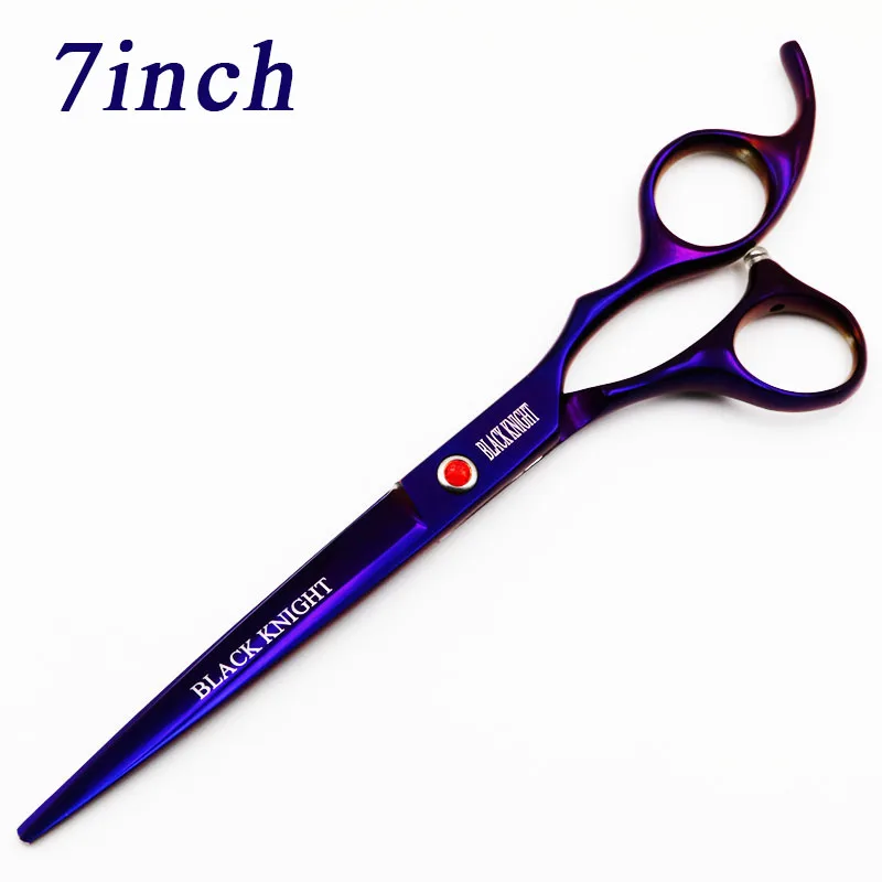 Черные рыцарские профессиональные 7 дюймов ножницы для волос Парикмахерские ножницы для стрижки домашних животных фиолетовый стиль
